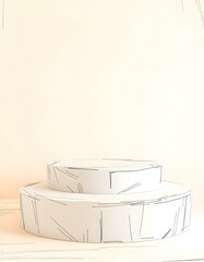 3d podium background for product showcase