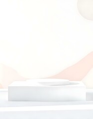 3d podium background for product showcase