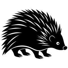 porcupine silhouette illustration