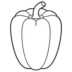 paprika line art vector illustration