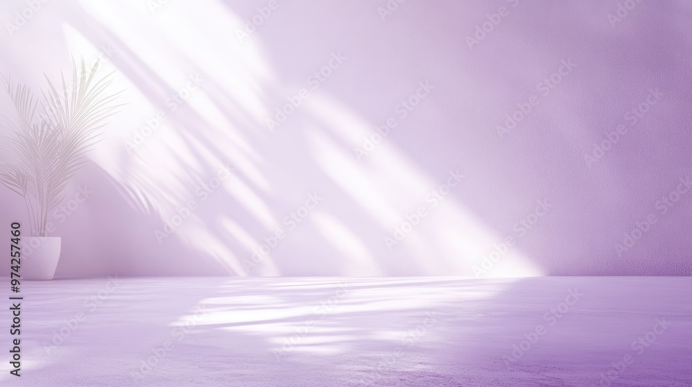 Poster soft light purple background with delicate lighting and subtle textures, offering a calm and invitin