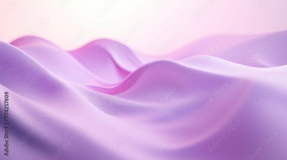 Poster soft light purple background with smooth surface and gentle shadows, offering a serene and elegant v