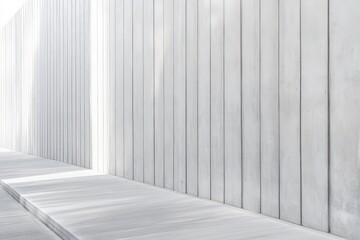 This image features a bright, sunlit exterior with a clean and minimalist panel design. It emphasizes simplicity, modernity, and a sleek architectural style.