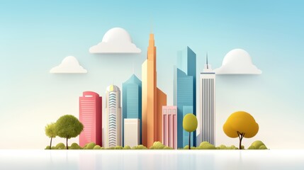 Obraz premium Modern Cityscape Illustration