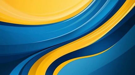 abstract blue and yellow background with a curved design