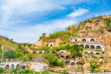 Cave dwellings on the Loess Plateau in Linfen, Shanxi