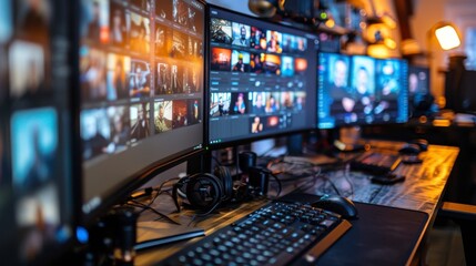 Balanced Productivity: Remote Team Building and Hobby Project in Dual Monitor Setup at Home Office