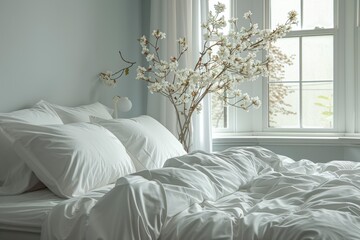 Serene Bedroom with Personalized Sleep Aids for Enhanced Restful Sleep