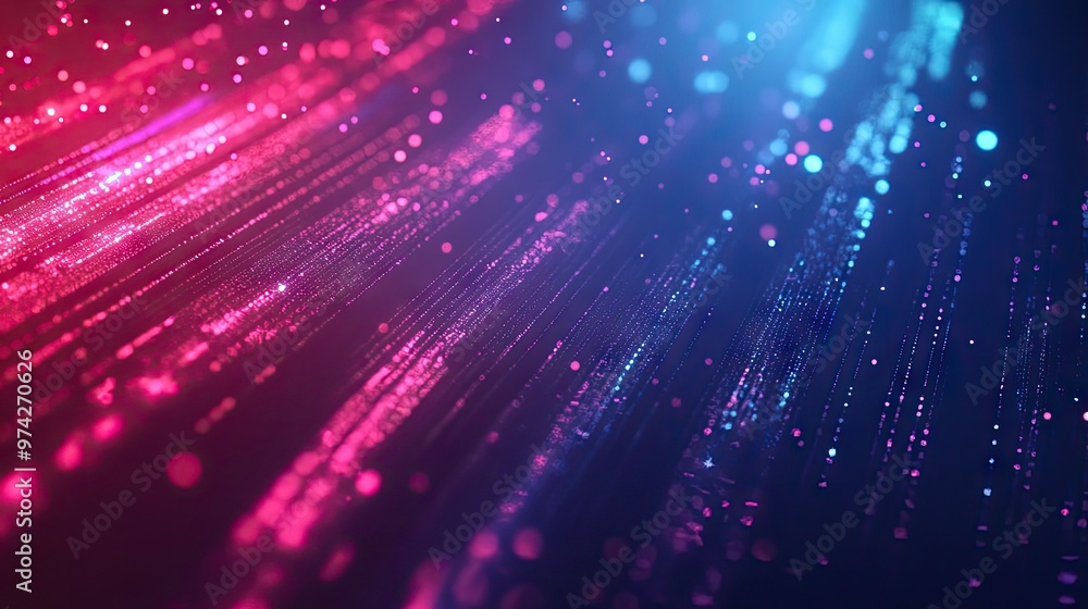 Poster abstract background with glowing data lines and digital patterns, highlighting tech and network abil
