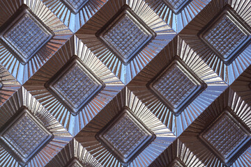 Detail of an empty plastic tray from a box of chocolates where the candies should be