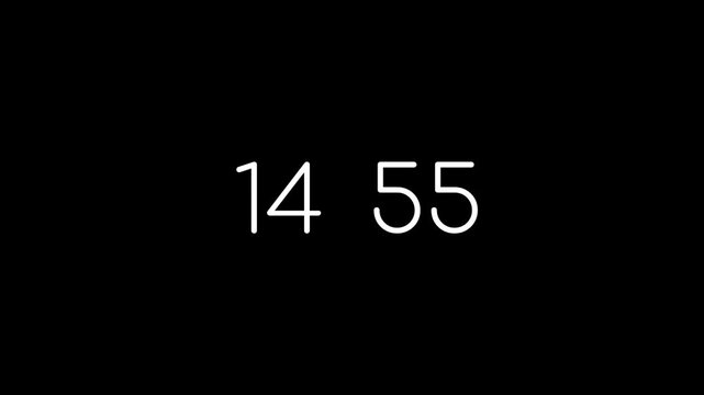 15 minutes countdown timer black background animation	

