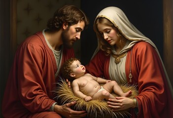 Holy Family Painting © klakonstudio