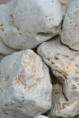 White large stones for garden decoration