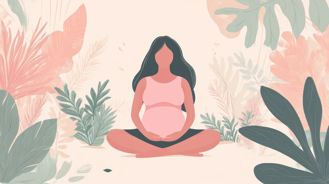 Pregnant Woman Meditation.