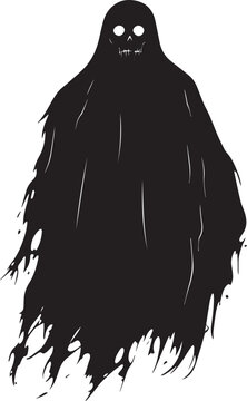 recommend clip art: Halloween Ghost sheet vector silhouette black