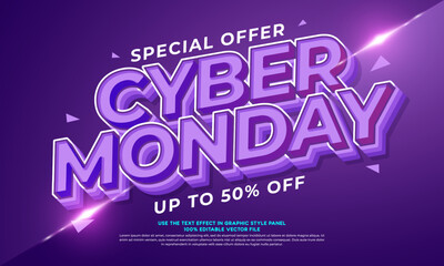 Cyber monday sale online shopping for background, banner, card, poster design