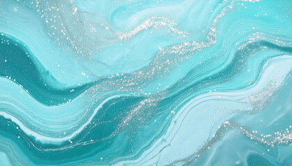 Fototapeta premium Tło abstrakcyjne do projektu, tekstura marmuru, zielony kolor, wzór w kształcie fal, tapeta