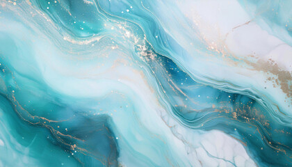 Obraz premium Tło abstrakcyjne do projektu, tekstura marmuru, niebieski kolor, wzór w kształcie fal, tapeta