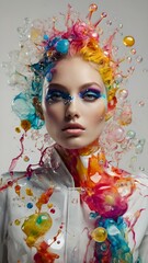 A Surreal Journey of Fantasy and Beauty Through Vibrant Bubbles and Creative Expression