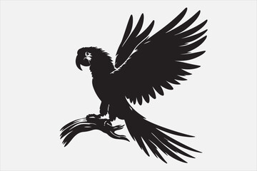 A beautiful cuie Parrot silhouette design.