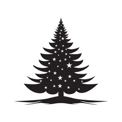 Christmas Tree Silhouette Vector Illustration