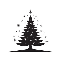 Christmas Tree Silhouette Vector Illustration