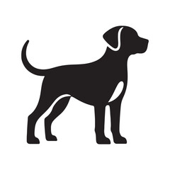Stylish dog silhouette for innovative digital and print projects - Dog illustration - minimallest dog vector
