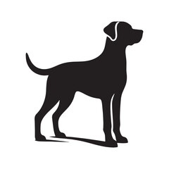 Captivating dog silhouette for modern artistic designs - Dog illustration - minimallest dog vector
