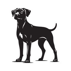 Obraz premium Simplified dog silhouette for various digital and creative projects - Dog black vector 