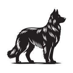 Stylish dog silhouette for innovative and creative projects - Dog black vector
