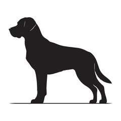 Fototapeta premium Minimalistic dog silhouette for modern media designs - Dog illustration - minimallest dog vector 