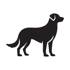 Captivating dog silhouette for innovative digital projects - Dog black vector
