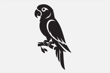 A beautiful cuie Parrot silhouette design.