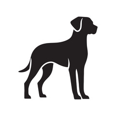 Creative dog silhouette for unique design applications - Dog illustration - minimallest dog vector
