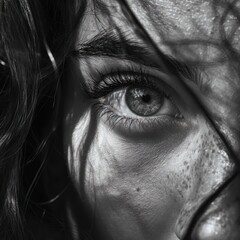 Fototapeta premium Close-up Portrait of a Woman's Eye