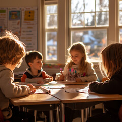 Fototapeta premium students in classroom
