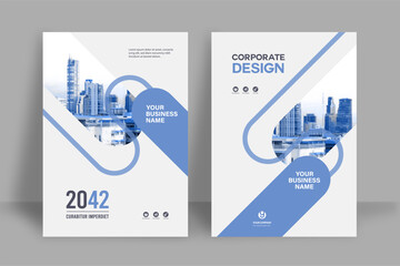 City Background Business Book Cover Design Template
