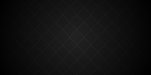 Vector Overlapping dark black overlap line web Pattern Minimal diamond geometric digital wave backdrop abstract wave square background. 