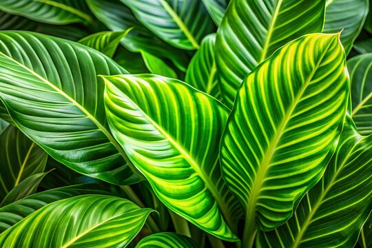 Vibrant green icaco leaves with wavy edges and delicate veins unfold from a stem, showcasing the tropical plant's