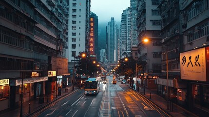 street view of modern city