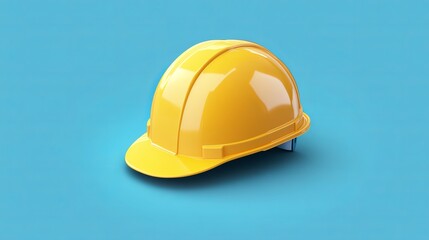 Safety helmet icon for construction and maintenance in 3D. The icon is a vector image, which is easy to scale to any size.