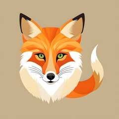 Obraz premium fox cartoon character isolated