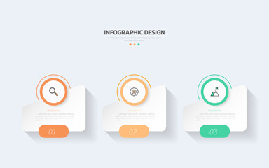 3 steps business infographics template