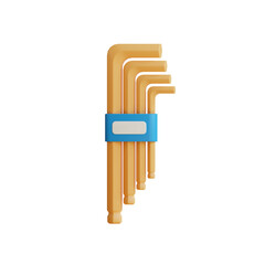 Set of allen keys with blue label.
