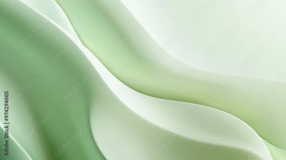 Poster bright light green background with smooth textures and soft gradients, creating a clean and serene v