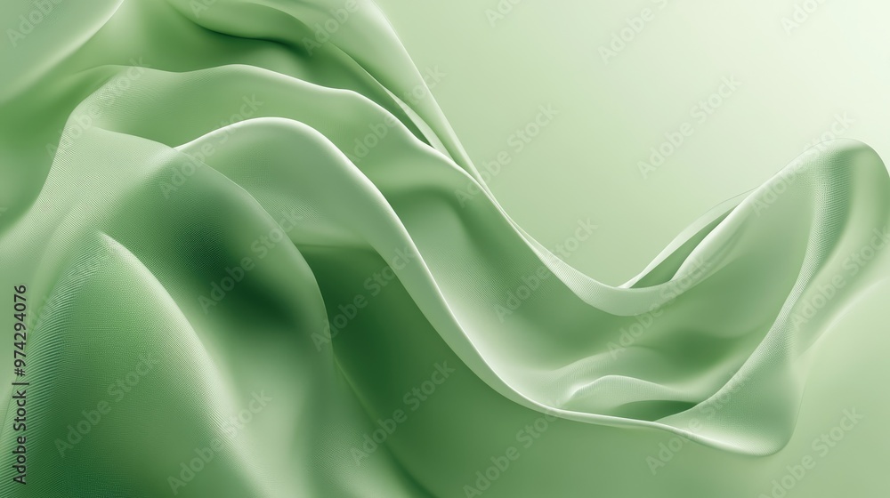 Poster elegant light green background with smooth surface and soft shadows, perfect for creating a vibrant 