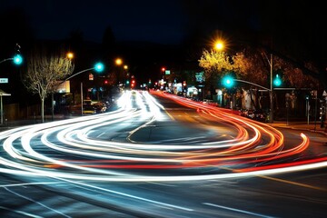 Night City Lights Trails