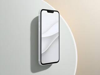 illustration of a mobile phone mock up design presentation template