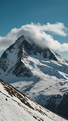 A Serene and Scenic Winter Mountain Top Landscape - Phone Wallpaper