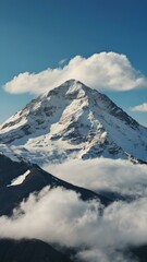 A Serene and Scenic Winter Mountain Top Landscape - Phone Wallpaper